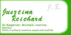 jusztina reichard business card